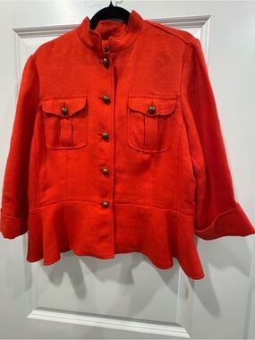 Ralph Lauren Bright OrangeLinen Jacket